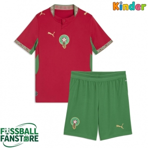 Marokko Replik Heimtrikot Kinder WM 2026 Kurzarm (+ Kurze Hosen)
